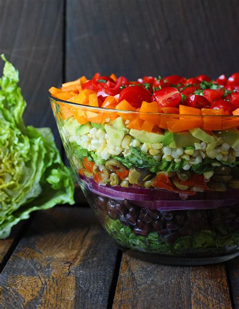 Easy Seven Layer Vegetable Salad