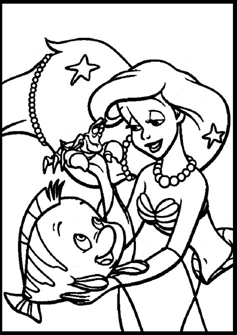 Children love to learn and. Little Mermaid online coloring pages 1