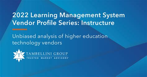 Learning Management System Vendor Profile Series Instructure