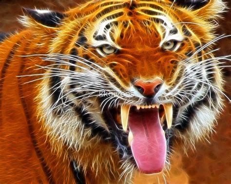 Fierce Tiger By Kkgivens Redbubble