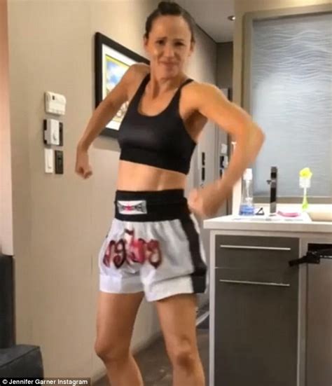 Jennifer Garner Shows Off Her Ripped Physique While The Rocky Theme Blasts In The Background