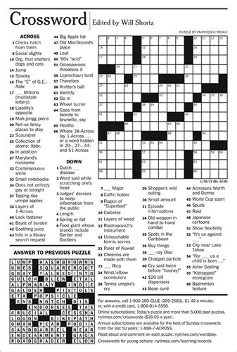 What is a cross word puzzle? trogu.com: News News The New York Times Crossword Puzzle ...