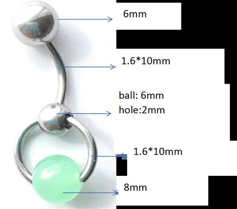 Gaby 316l Stainless Steel Genitals Body Piercing Jewelry Chinese Jade Ball Hoop Ring Vch