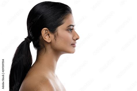 Profile Of Young And Beautiful Indian Woman Stock Photo Adobe Stock