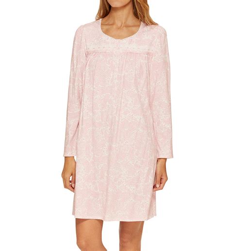 Aria Holiday Hues Long Sleeve Short Nightgown 8014997 Aria Sleepwear