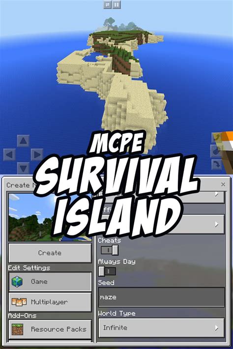 And i wonder, girl, i wonder why it's me that you choose. Minecraft PE Survival Island | Minecraft, Minecraft pe ...