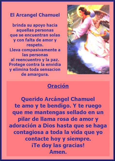 Sé tu el mensajero del milagro que espero, sé tu el que solucione mis tristezas y amarguras. CARRO DE TRIUNFO: ARCANGEL CHAMUEL