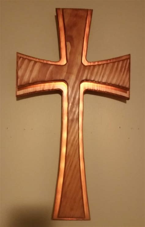 Handmade Lit Wooden Cross