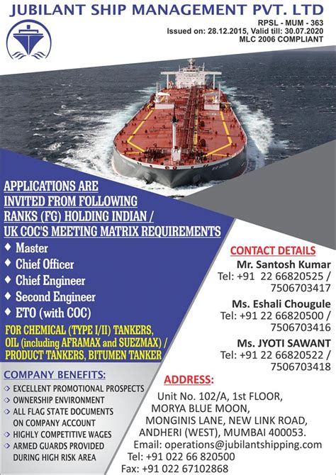 Jubilant Ship Management Pvt Ltd