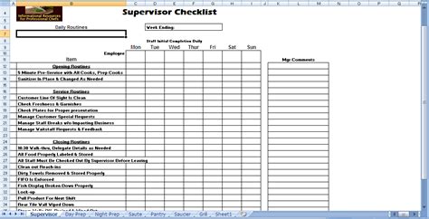 In today video i am telling you how to fill housekeeping supervisor checklist.as you know that checklist plays an important role in supervisor job profile. Kitchen Station Task List - Chefs Resources