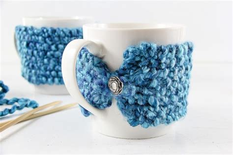 Wrap a mug cozy around your drink to keep it warmer longer. How To Knit a Coffee Mug Cozy | Make and Takes : Make a ...