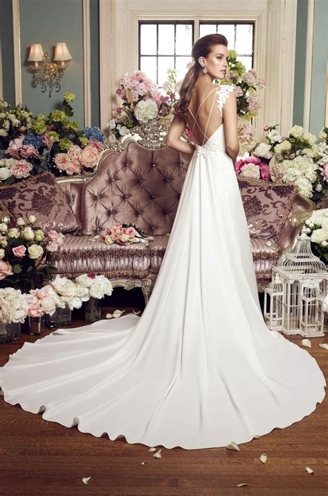 Detachable Train Wedding Dress Style 2160 Mikaella Bridal