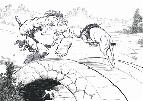 Print as coloring pages or use for crafts, clip art, quilts. The Three Billy Goats Gruff Coloring Pages - Coloring Home