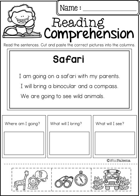 Read And Comprehend Kindergarten Worksheet