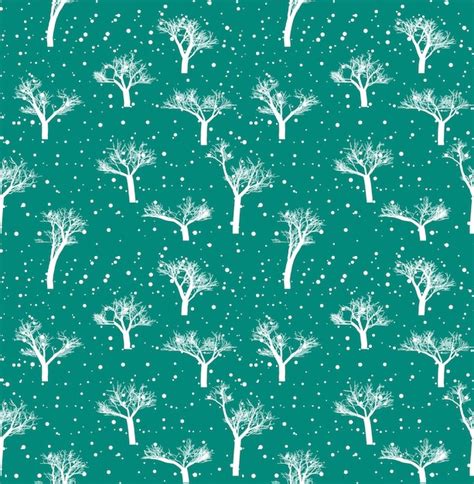 Premium Vector Seamless Pattern Winter Forest Decoration Holiday