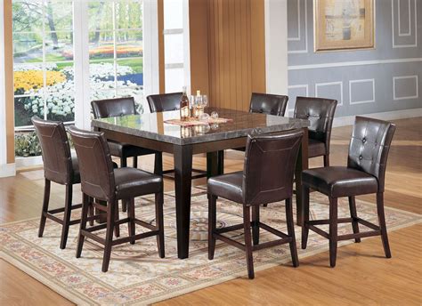 Find out what the standard height is for countertops and more. Acme Danville 7-pc Marble Top Square Counter Height Dining ...