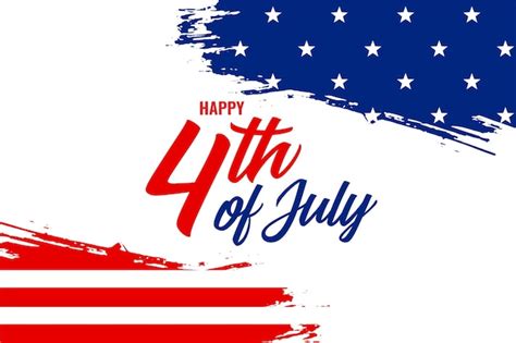 Free Vector | Abstract 4th of july american flag banner