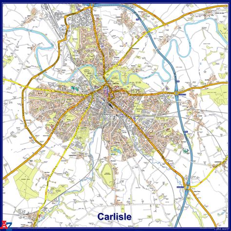Carlisle 10k X 10k A Z Map I Love Maps