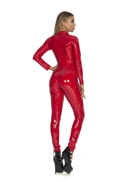 red latex catsuit latex bodysuit latex dress dominatrix outfit etsy