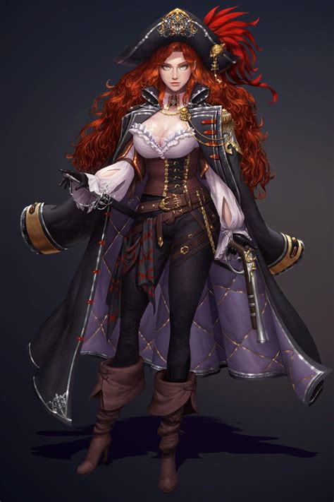 pin by iceroyal on fantasy art and design musketeers gunners pirate woman anime pirate