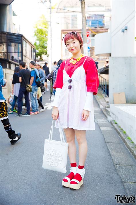 22 Year Old Dee On The Street In Harajuku Wearing Vintage Fashion From The Virgin Mary With