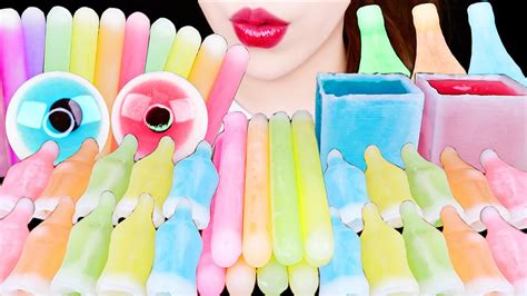 Asmr Frozen Nik L Nips Wax Bottle Wax Stick Cup Wax Candy Eyeball Jelly Eating Sounds