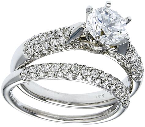 Gold Diamond Wedding Ring Set Deal