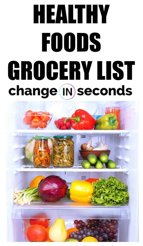 Healthy Foods Grocery List Print The Best Clean Eating Grocery List To