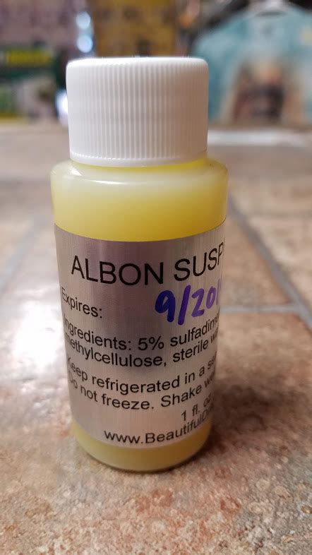 Albon is a medication that is commonly used to fight bacterial infection; Albon