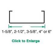 $ 6 in x 9 ft x 18 gauge 43 mil structural steel stud w/ 1 5/8 in flange. Standard Metal Stud Sizes | Metal Beam connections ...