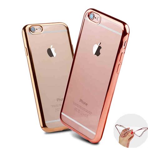 Ultra Thin Clear Pink Rose Gold Case For Iphone 6 6s Plus Armor
