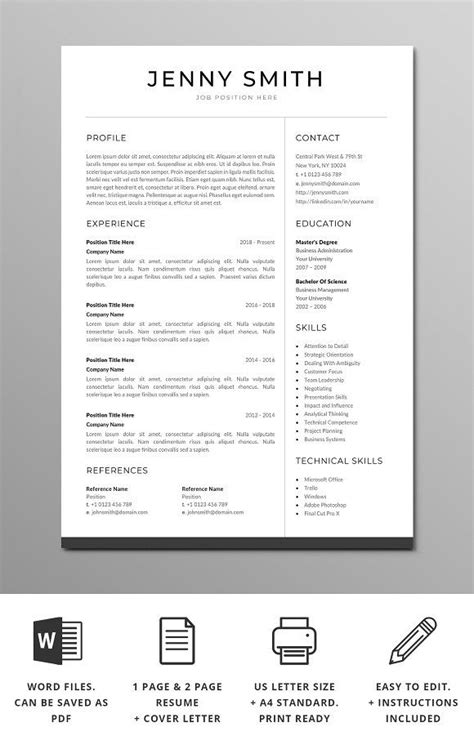 This is how to write a resume, step by step: Resume Template Word Modern Clean CV by Themes & Templates ...