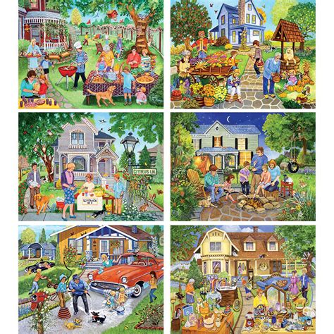 A precision cutting technique makes sure that every piece will fit perfectly. Set of 6: Sandy Rusinko 500 Piece Jigsaw Puzzles | Bits ...
