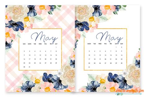Free May Calendar Printable I Should Be Mopping The Floor