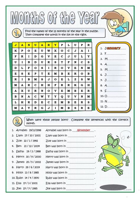 One Click Print Document English Worksheets For Kids Learn English
