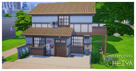 Poponopun Sims 4 Japanese Cc Small Modern House Plans Sims 4 House