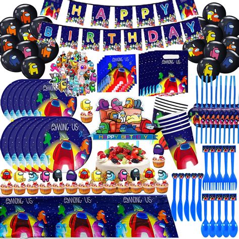 Buy 195 Pcs Among Us Party Decorations Among Us Theme Party Supplies
