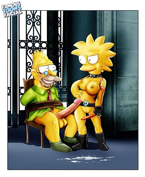 Rule 34 Abraham Simpson Bound Breasts Color Cum Famous Toons Facial Female Human Lisa Simpson