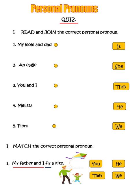 Quiz Personal Pronouns Worksheet Live Worksheets