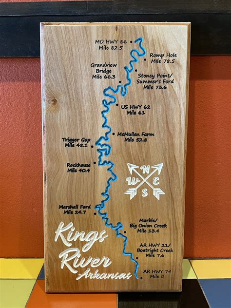 Kings River Wall Map Kings River Arkansas