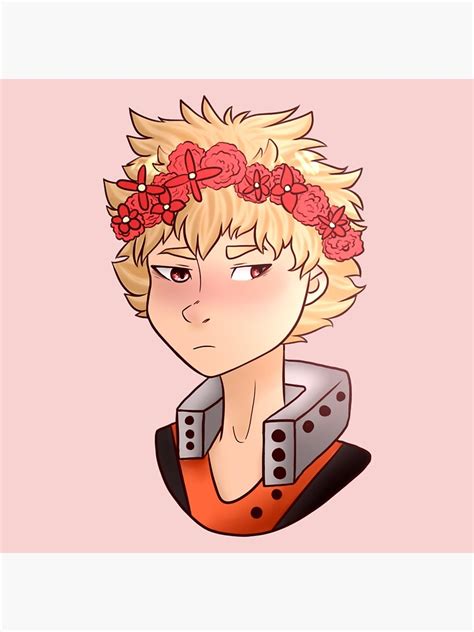 Bakugou Flower Crown Poster By Percythetrain Redbubble