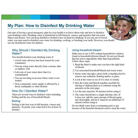 My Plan How To Disinfect My Drinking Water Resourcehub Exchange