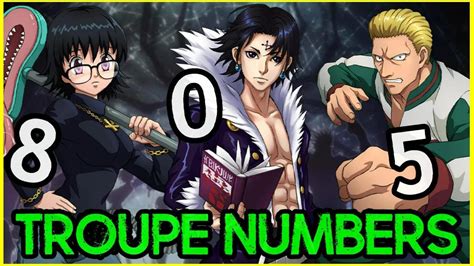 Phantom Troupe Numbers And Names Revealed Hunter X Hunter Discussion