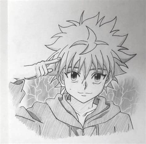 Killua Sketch⚡️ Hunterxhunter Anime Sketch Anime Drawings Sketches