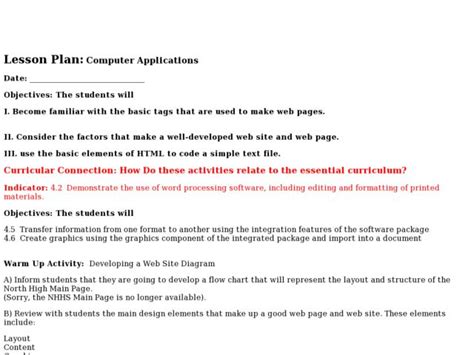 Computer Applications 1 Lesson Plan For 9th 12th Grade Lesson Planet