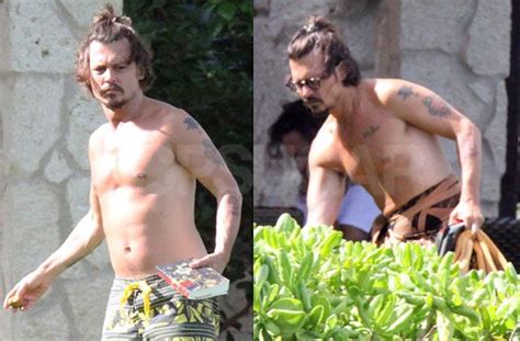 Johnny Depp Breaks From Pirates To Sunbathe Shirtless Johnny Depp 3