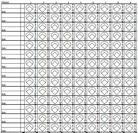 Printable Softball Scorecards Softball Score Sheet Gambaran
