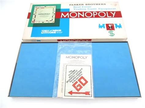 Vintage 1973 Monopoly Board Game Complete Parker Brothers Classic Euc