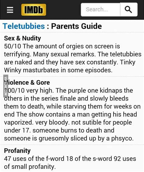 Parents Guide For Teletubbies On Imdb Gag