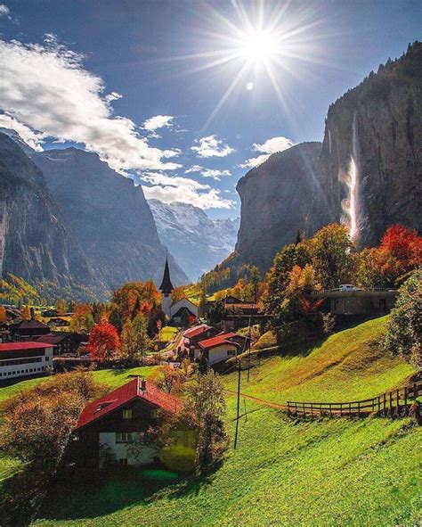 The Valley Of 72 Waterfalls 💦 Lauterbrunnen Switzerland Switzerland